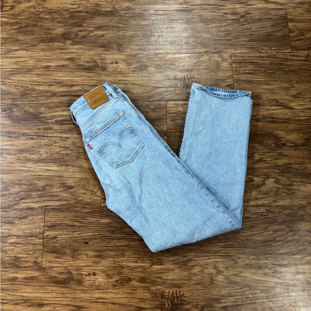 women’s 27x32 rib cage straight levi’s denim jeans